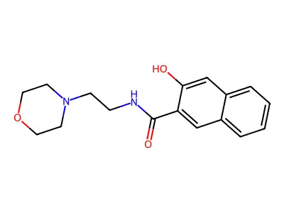 2-Naphthalenecarboxamide, 3-hydroxy-N-[2-(4-morpholinyl)ethyl]- structure