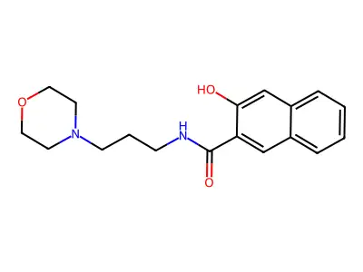 2-Naphthalenecarboxamide, 3-hydroxy-N-[3-(4-morpholinyl)propyl]- structure