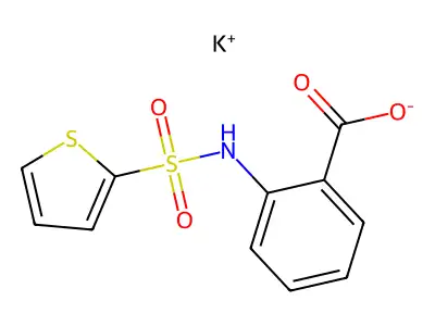 Potassium 2-(thiophene-2-sulfonamido)benzoate structure