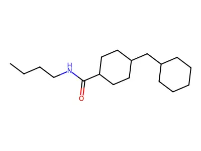 Cyclohexanecarboxamide, 4-(cyclohexylmethyl)-N-butyl- structure