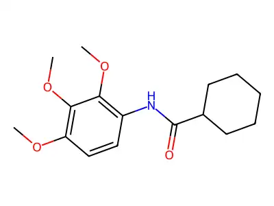 Cyclohexanecarboxanilide, 2',3',4'-trimethoxy- structure