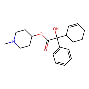 1-Methylpiperidin-4-yl (cyclohex-2-en-1-yl)(hydroxy)phenylacetate structure
