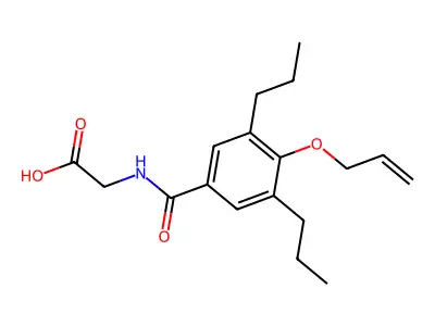 4-烯丙氧基-3,5-二丙基马尿酸 structure