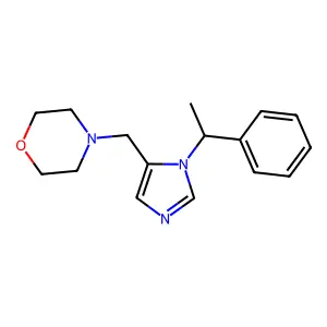 Imidazole, 1-(1-phenylethyl)-5-(morpholinomethyl)- structure