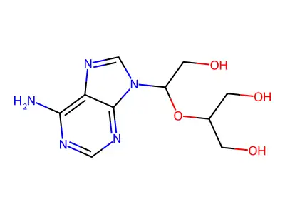 1,3-Propanediol, 2-[1-(6-amino-9H-purin-9-yl)-2-hydroxyethoxy]- structure