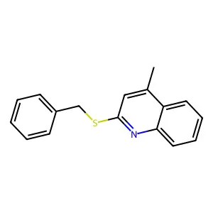2-Benzylsulfanyl-4-methylquinoline structure