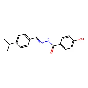 4-Hydroxybenzoic acid 2-((4-(1-methylethyl)phenyl)methylene)hydrazide structure