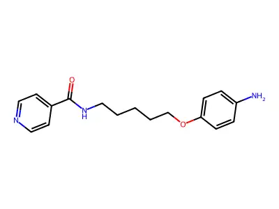 N-(5-(对氨基苯氧基)戊基)异烟酰胺 structure