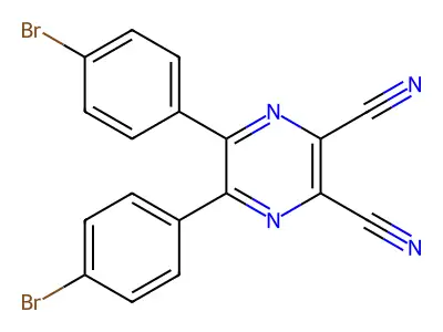 5,6-Bis(4-bromophenyl)pyrazine-2,3-dicarbonitrile structure