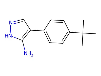 4-(4-tert-Butylphenyl)-1H-pyrazol-3-amine structure