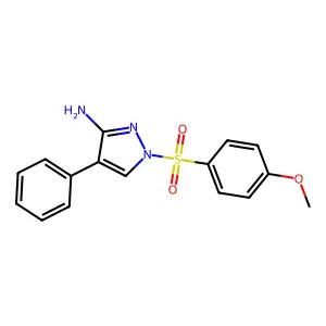 1-[(4-Methoxyphenyl)sulfonyl]-4-phenyl-1H-pyrazol-3-amine structure