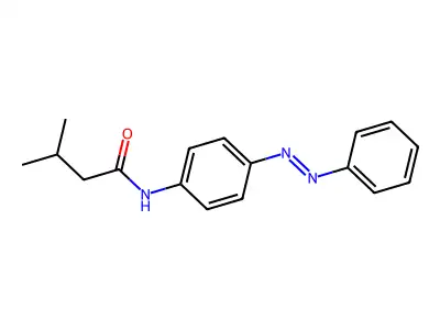 Butanamide, 3-methyl-N-[4-(2-phenyldiazenyl)phenyl]- structure