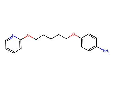 Pyridine, 2-(5-(p-aminophenoxy)pentyloxy)- structure