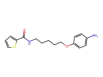 2-Thiophenecarboxamide, N-(5-(p-aminophenoxy)pentyl)- structure