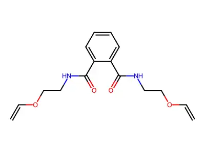 1,2-Benzenedicarboxamide, N,N'-bis[2-(ethenyloxy)ethyl]- structure