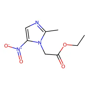 Ethyl 2-methyl-5-nitro-1H-imidazole-1-acetate structure