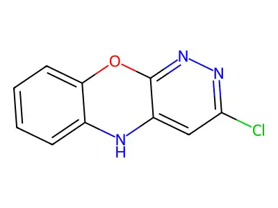 3-chloro-5H-pyridazino[3,4-b][1,4]benzoxazine structure