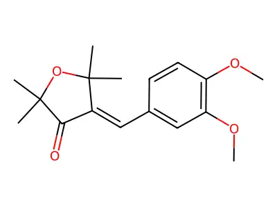 (4E)-4-[(3,4-dimethoxyphenyl)methylidene]-2,2,5,5-tetramethyloxolan-3-one structure