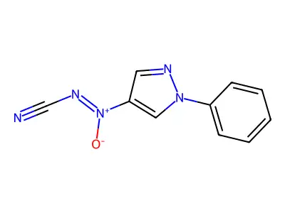 (1-Phenyl-4-pyrazolyl)diazenecarbonitrile 2-oxide structure
