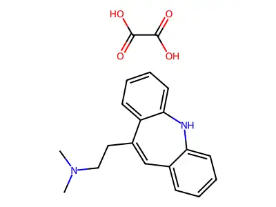 5H-Dibenz(b,f)azepine, 10-(2-(dimethylamino)ethyl)-, oxalate structure