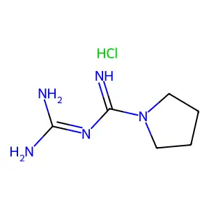 1-Pyrrolidinecarboximidamide, N-(aminoiminomethyl)-, monohydrochloride structure