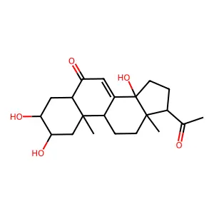 (2beta,3beta,5beta)-2,3,14-Trihydroxypregn-7-ene-6,20-dione structure