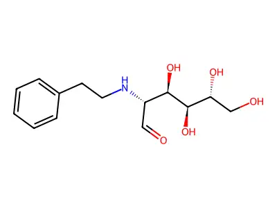 Glucose, 2-deoxy-2-phenethylamino-, D-(-)- structure