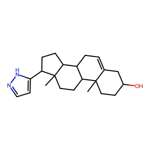 17beta-Pyrazol-3-yl-androst-5-en-3beta-ol structure