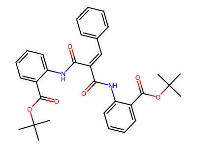Benzoic acid, 2,2'-((1,3-dioxo-2-(phenylmethylene)-1,3-propanediyl)diimino)bis-, bis(1,1-dimethylethyl) ester structure
