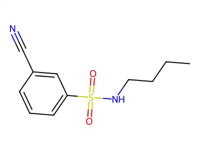 N-butyl-3-cyanobenzenesulfonamide structure