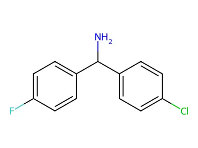 (4-Chlorophenyl)(4-fluorophenyl)methanamine structure