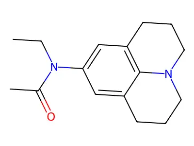 Acetamide, N-ethyl-N-(2,3,6,7-tetrahydro-1H,5H-benzo(ij)quinolizin-9-yl)- structure