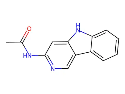 Acetamide, N-(5H-pyrido(4,3-b)indol-3-yl)- structure