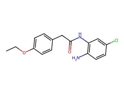 Acetanilide, 2'-amino-5'-chloro-2-(p-ethoxyphenyl)-, hydrate structure