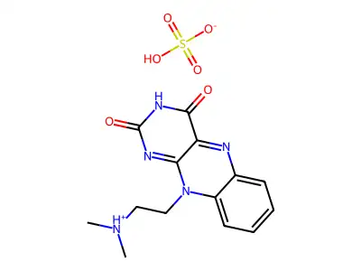 Isoalloxazine, 10-(2-(dimethylamino)ethyl)-, sulfate structure