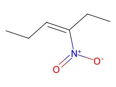 (3Z)-3-nitrohex-3-ene structure