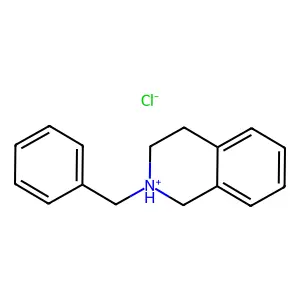 Isoquinoline, 1,2,3,4-tetrahydro-2-(phenylmethyl)-, hydrochloride (1:1) structure