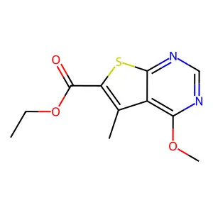 Ethyl 4-methoxy-5-methylthieno[2,3-d]pyrimidine-6-carboxylate structure