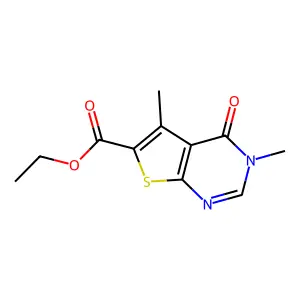Ethyl 3,5-dimethyl-4-oxothieno[2,3-d]pyrimidine-6-carboxylate structure