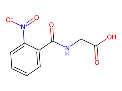 2-(2-Nitrobenzamido)acetic acid structure