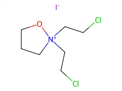 2,2-双(2-氯乙基)异噁唑烷鎓碘化物 structure