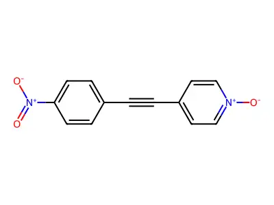 Pyridine, 4-[(4-nitrophenyl)ethynyl]-, 1-oxide structure