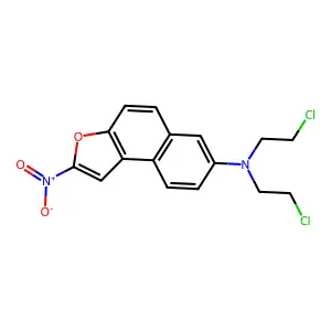 Naphtho(2,1-b)furan-7-amine, N,N-bis(2-chloroethyl)-2-nitro- structure