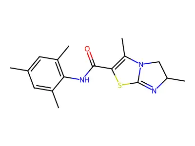 Imidazo(2,1-b)thiazole-2-carboxamide, 5,6-dihydro-3,6-dimethyl-N-mesityl- structure