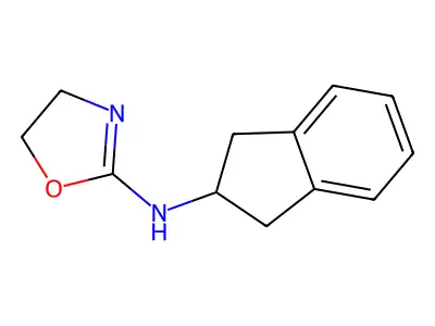 2-Indanamine, N-(2-oxazolin-2-yl)- structure