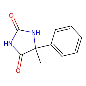 (5R)-5-methyl-5-phenylimidazolidine-2,4-dione structure