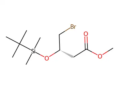 methyl (3S)-4-bromo-3-[tert-butyl(dimethyl)silyl]oxybutanoate structure