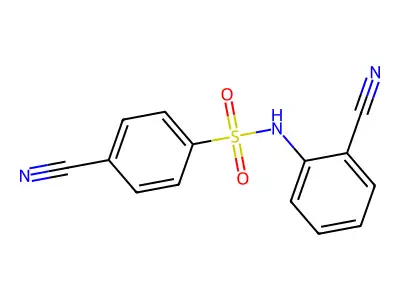 4-cyano-N-(2-cyanophenyl)benzene-1-sulfonamide structure