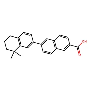 (2,2'-Binaphthalene)-6-carboxylic acid, 5',6',7',8'-tetrahydro-8',8'-dimethyl- structure