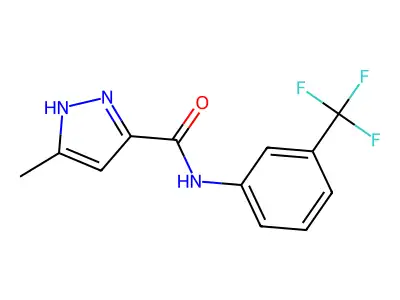 1H-Pyrazolecarboxamide, 5-methyl-N-(3-(trifluoromethyl)phenyl)- structure